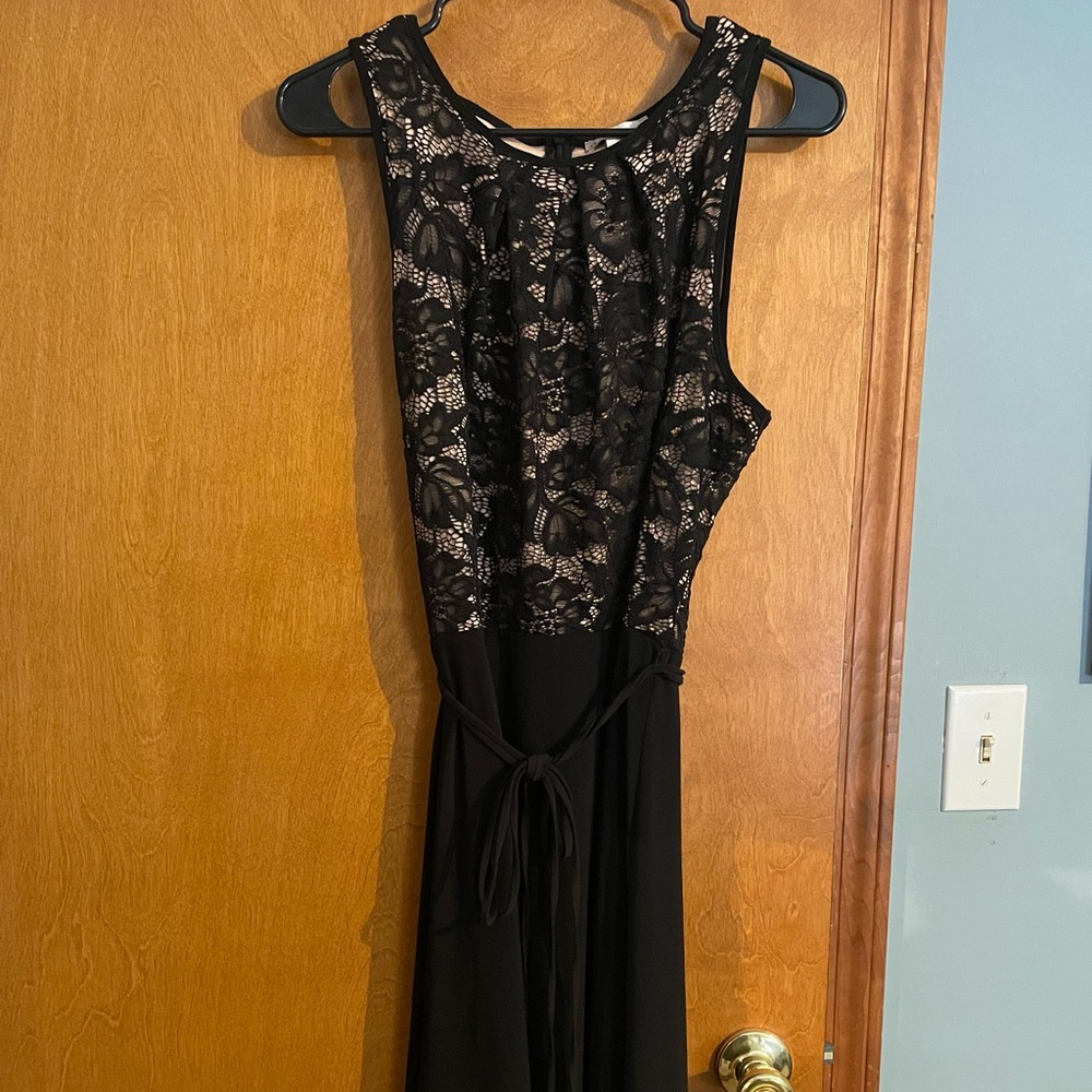 Black Dress with Lacy Top